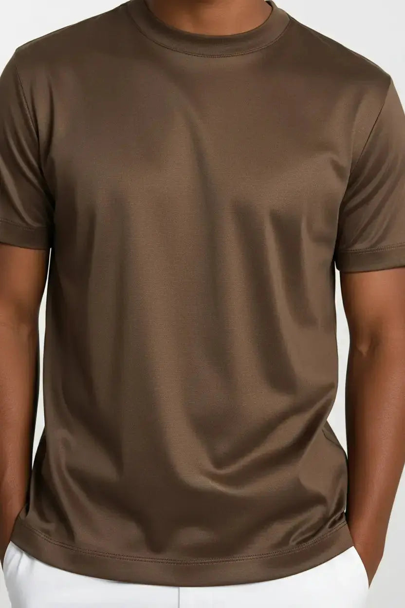 BROWN LUXE SHIRT