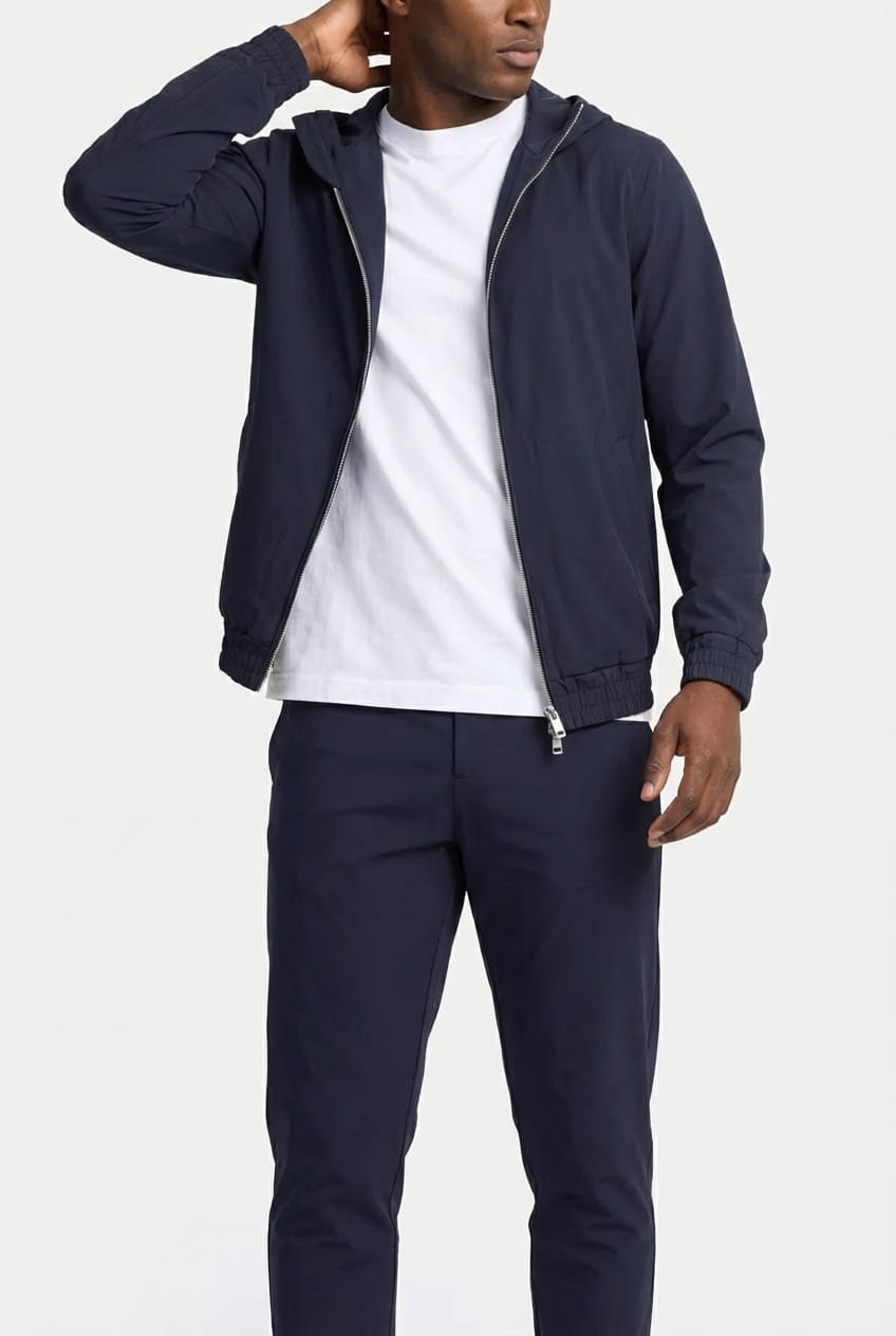 HOODED NAVY TECH